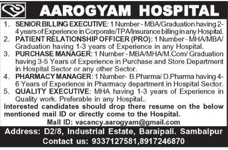 nursing job vacancy sambalpur