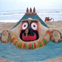 sand art of sudarshan pattanaik, puri