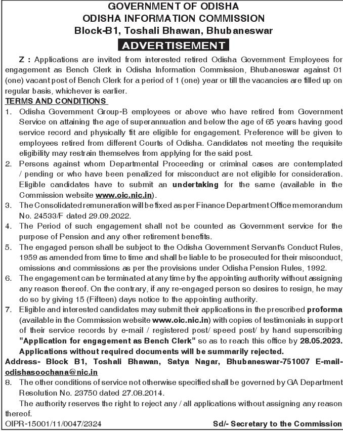 Odisha Jobs ReEngagement at May2023