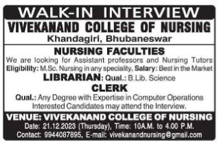 nursing jobs in odisha