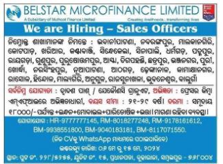 Odisha Jobs - Walk-in At Belstar-Microfinance-Ltd May-24